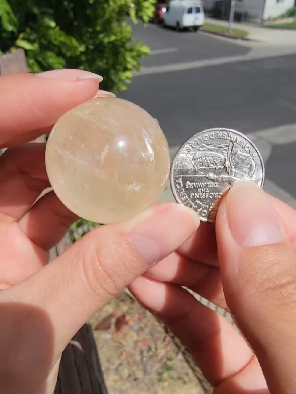 (#2) NEW 31MM OPTICAL CALCITE SPHERE
